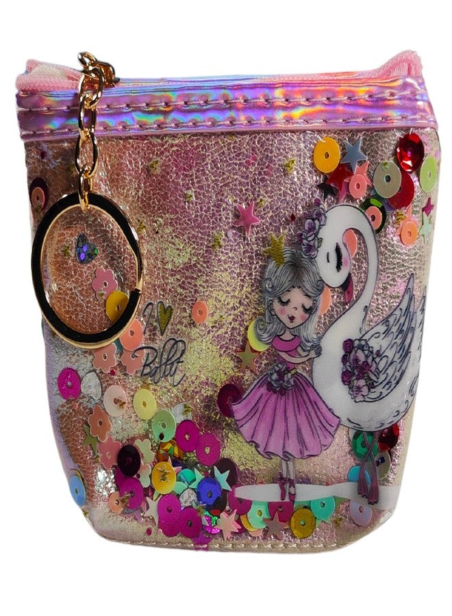 ZAFCO Cute Coin Pouch Keychain Keyrings Stone Studded Gift Bag Pendent Accessories for Girls Women Multicolor(Pack of 1) - Image 1